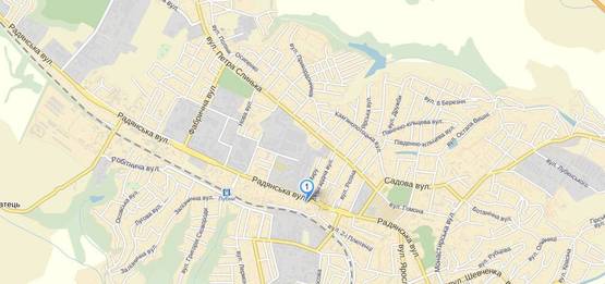 Схема рекламної площини за адресою Лубны/ ул. Советская  91