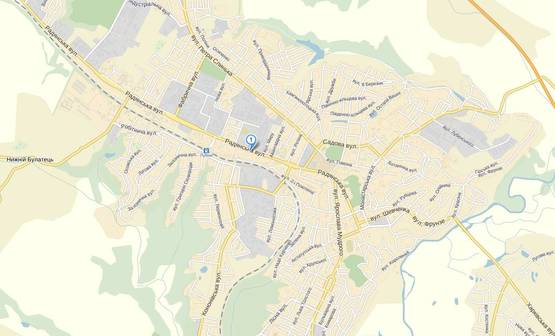 Схема рекламної площини за адресою Лубны/ ул.Советская  99