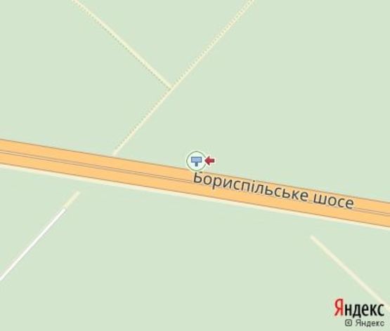 Схема рекламной плоскости по адресу 20,820 км. автомагистрали  Борисполь - Киев