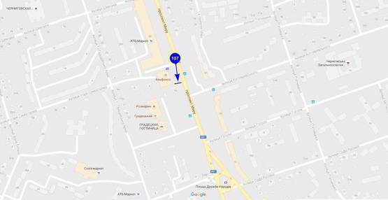 Схема рекламної площини за адресою проспект Мира 74