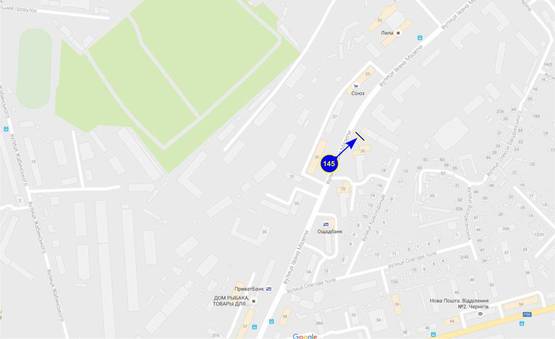 Схема рекламної площини за адресою ул. Ивана Мазепы 18