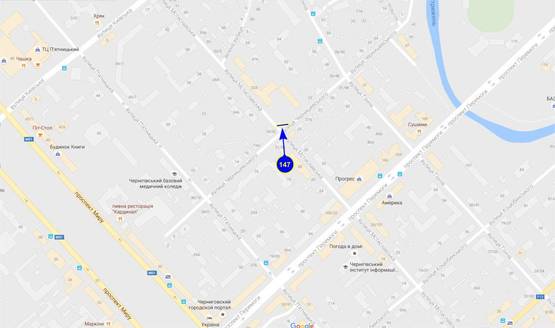 Схема рекламной плоскости по адресу ул. Мстиславская 22а х ул. Чернышевского