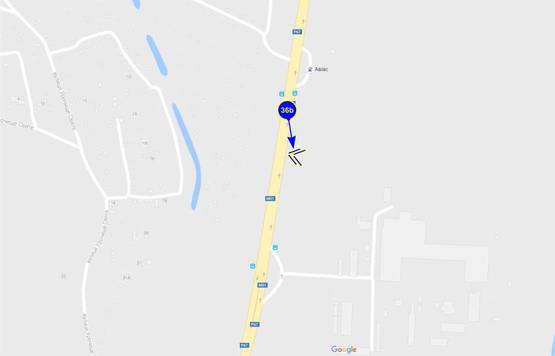 Схема рекламной плоскости по адресу Киевское шоссе, въезд B верхний