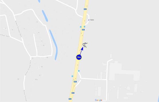 Схема рекламної площини за адресою Киевское шоссе, въезд А нижний