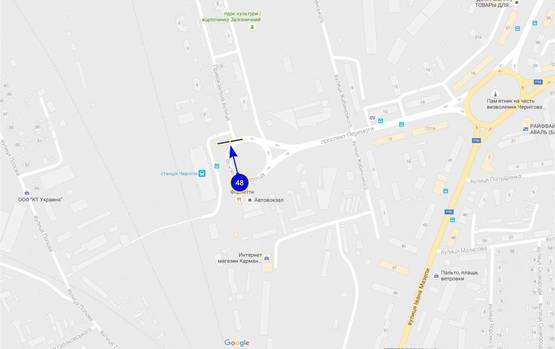 Схема рекламной плоскости по адресу площадь Вокзальная (левый)