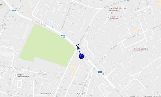 Схема рекламной плоскости по адресу ул. Любечская х ул. Войкова