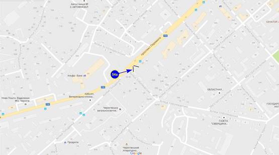 Схема рекламной плоскости по адресу проспект Победы х ул. Воровского (сторона А)