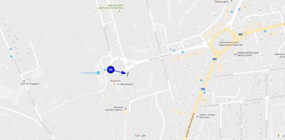 Схема рекламной плоскости по адресу пл. Вокзальная Автовокзал призма (грань 1)