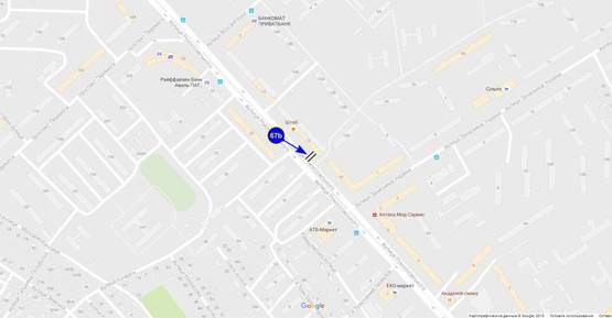 Схема рекламной плоскости по адресу ул. Рокоссовского 12 (сторона B)