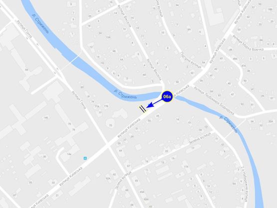 Схема рекламной плоскости по адресу ул. Киевская, 34 (сторона А)