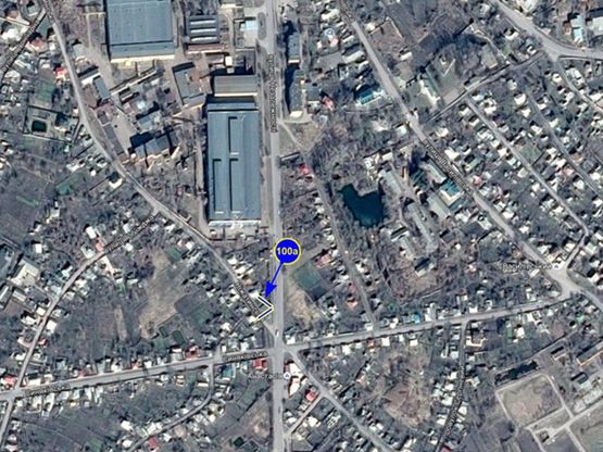 Схема рекламной плоскости по адресу г. Нежин, незалежности 1 (сторона А)