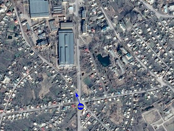 Схема рекламной плоскости по адресу г. Нежин, незалежности 1 (сторона Б)