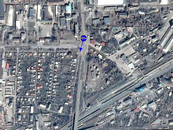 Схема рекламної площини за адресою г. Нежин, шевченко 113в (сторона А)