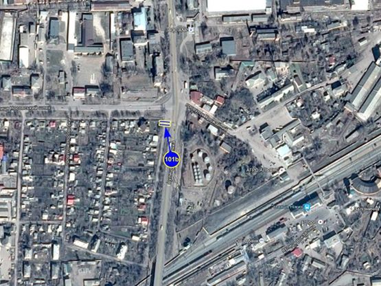 Схема рекламної площини за адресою г. Нежин, шевченко 113в (сторона Б)