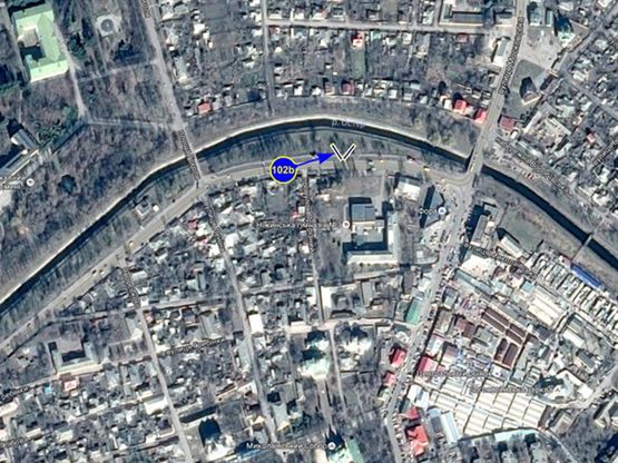 Схема рекламної площини за адресою г. Нежин, набережная 11б (сторона Б)