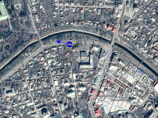 Схема рекламної площини за адресою г. Нежин, набережная 11г (сторона А)