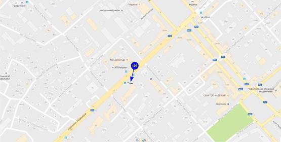 Схема рекламной плоскости по адресу проспект Победы 73