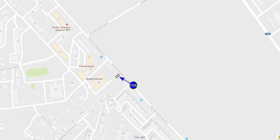 Схема рекламной плоскости по адресу ул. Незалежности 32 (сторона Б)