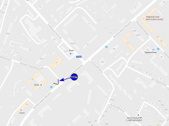 Схема рекламной плоскости по адресу ул. Мазепы 19 (сторона А)