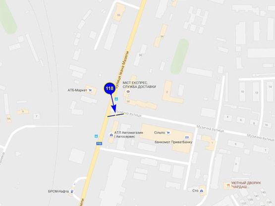 Схема рекламної площини за адресою ул. Мазепы 60 (левый)