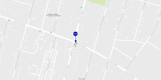 Схема рекламної площини за адресою ул 1 мая х ул Кольцевая (сторона А к Кольцевой)