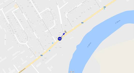 Схема рекламной плоскости по адресу ул. Кольцевая х ул. Шевченко (сторона B)