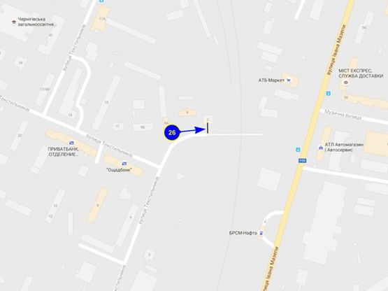 Схема рекламной плоскости по адресу ул. Текстильщиков, переход к р-ну Шерстянка