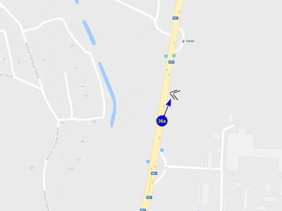 Схема рекламной плоскости по адресу Киевское шоссе, въезд А