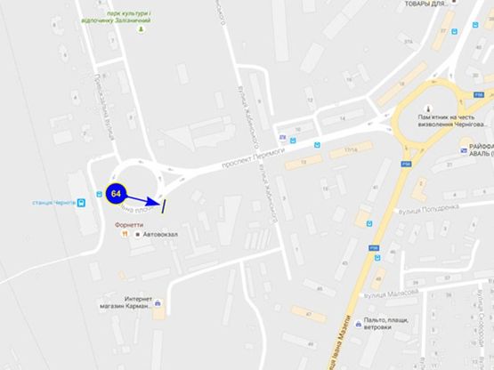 Схема рекламной плоскости по адресу пл. Вокзальная Автовокзал