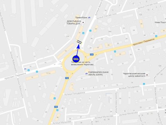 Схема рекламної площини за адресою ул. Мазепы, 37 (сторона B)