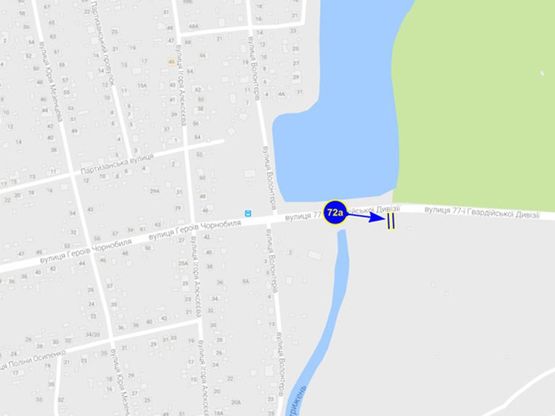 Схема рекламної площини за адресою ул. Боевая (еловщина) (сторона А)