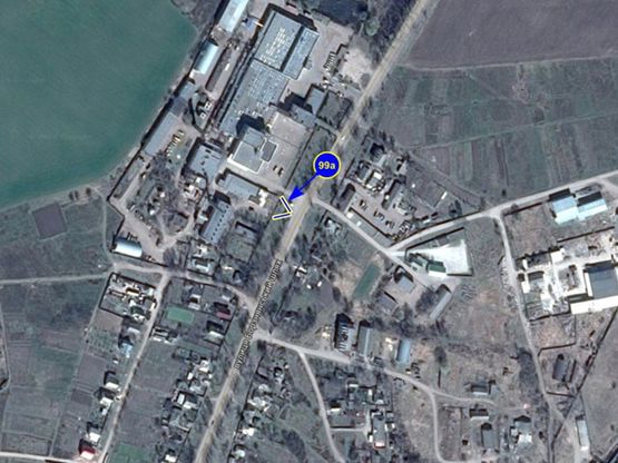 Схема рекламной плоскости по адресу г. Нежин, борзнянский шлях 68 (сторона А)