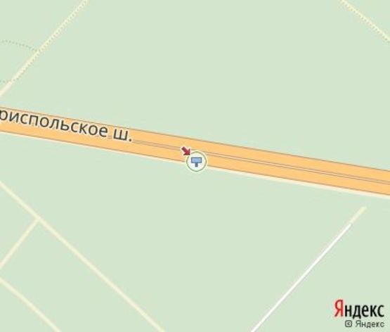 Схема рекламной плоскости по адресу 20,300 км. автомагистрали Киев - Борисполь