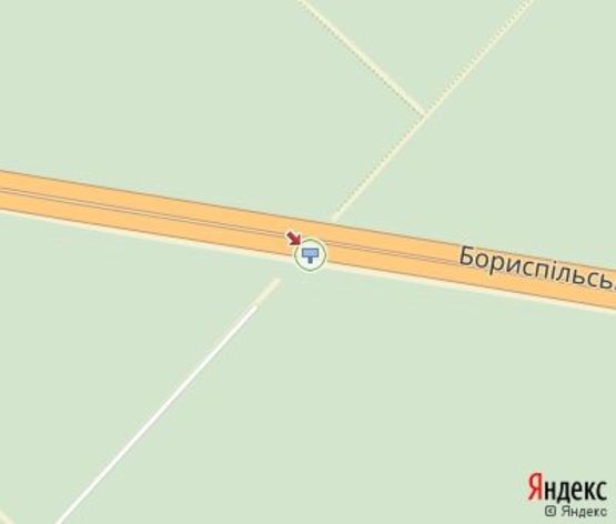 Схема рекламної площини за адресою 20,870 км. автомагистрали Киев - Борисполь