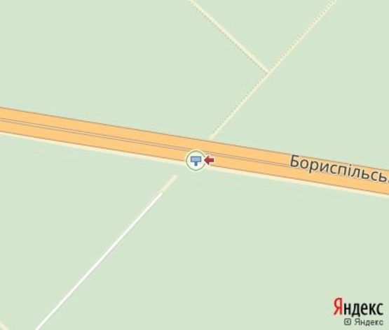 Схема рекламной плоскости по адресу 20,870 км. автомагистрали Борисполь - Киев