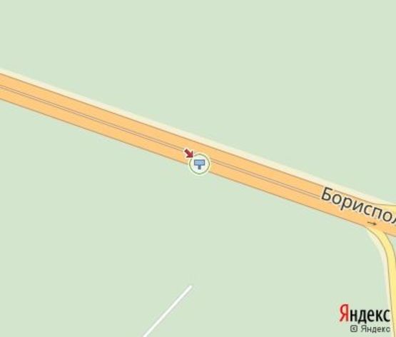 Схема рекламной плоскости по адресу 22,750 км. автомагистрали Киев - Борисполь