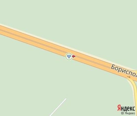 Схема рекламной плоскости по адресу 22,750 км. автомагистрали  Борисполь - Киев