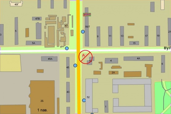 Схема рекламной плоскости по адресу Щербакова ул., 54 / Салютная ул. (напротив рынка "Нивки")