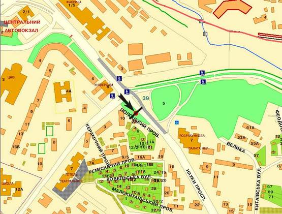 Схема рекламной плоскости по адресу пр.Науки,/ул.Голосеевская