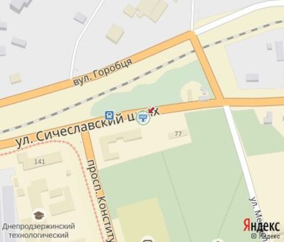 Схема рекламной плоскости по адресу Сичеславский шлях ул. В центр (напротив 2-ой стомат.поликлиники)