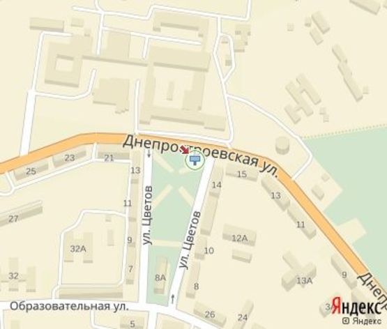 Схема рекламной плоскости по адресу Днепростроевская ул. (напротив технического университета)