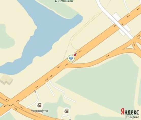 Схема рекламної площини за адресою Елизаветовская трасса ( разделитель в районе съезда на мост р. Днепр) №2