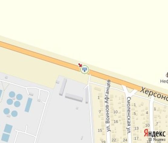 Схема рекламной плоскости по адресу Херсонская ул., р-н автодрома