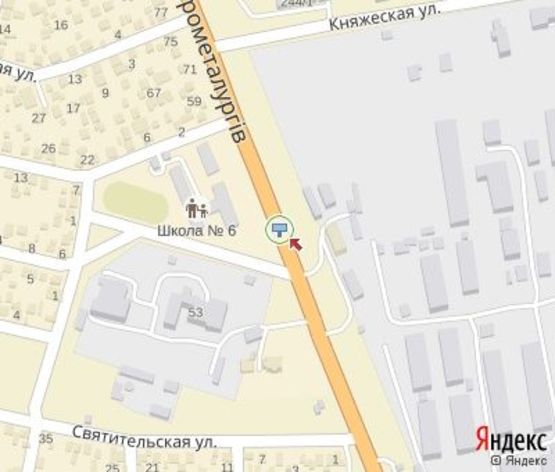 Схема рекламної площини за адресою Электрометаллургов ул., р-н дома №55