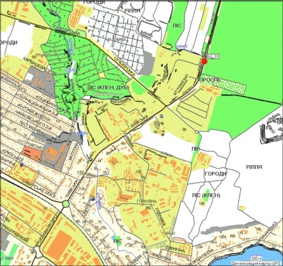 Схема рекламной плоскости по адресу ул. Киевская, 96, АЗС "Бром-Нафта" /Область Киевская / Б. Церковь