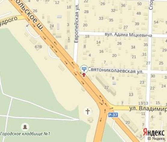 Схема рекламної площини за адресою Мелитопольское шоссе - Промышленная ул. (300 м. до АЗС "АВИАС")