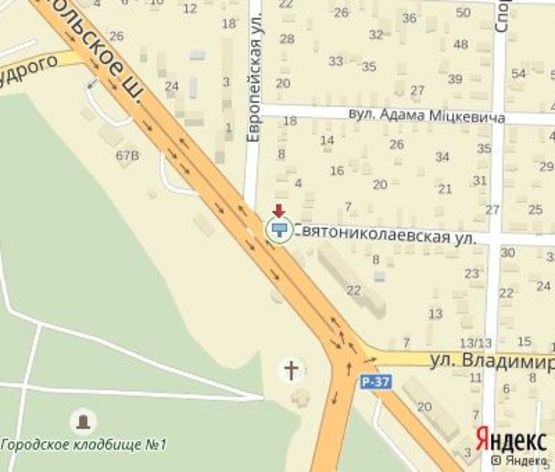 Схема рекламної площини за адресою Мелитопольское шоссе - Промышленная ул. (500 м. до АЗС "WOG")