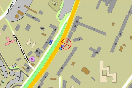 Схема рекламної площини за адресою Голосеевский (40-летия Октября) проспект, 19