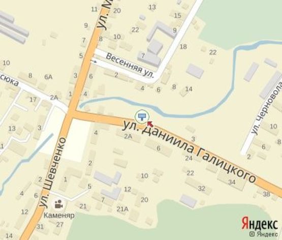 Схема рекламной плоскости по адресу Галицкого ул., (напротив дома №6)