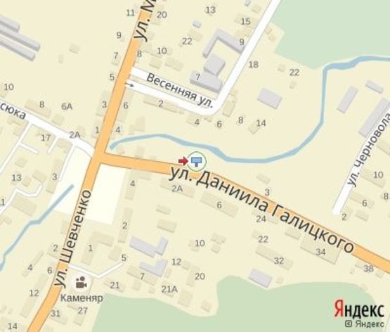 Схема рекламной плоскости по адресу Галицкого ул., (напротив дома №6)